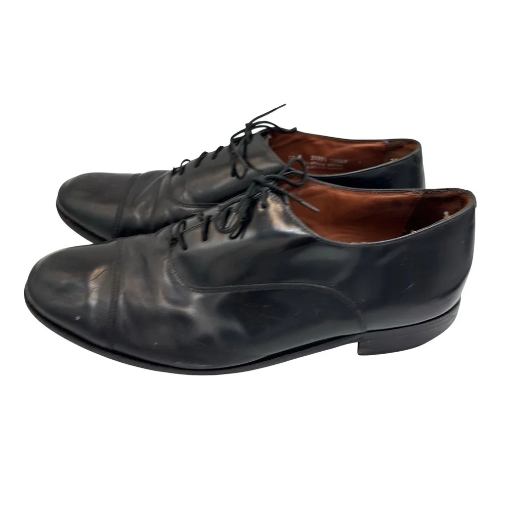 Bostonian First Flex Mens Black Leather Cap Toe Oxford Dress Shoes 13 W 20071‎